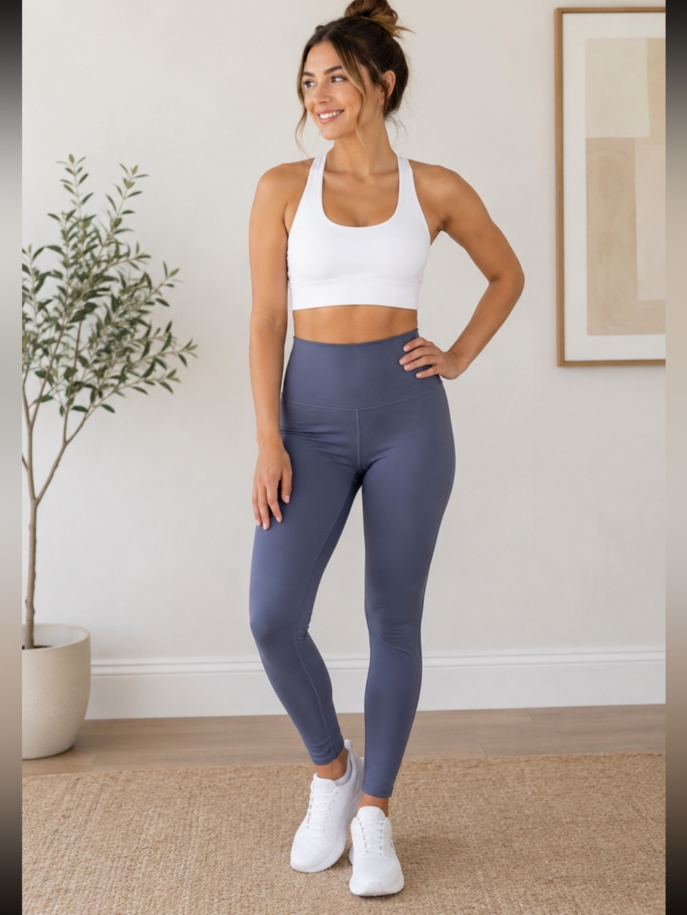 Madewell MWL Blue Gray High Rise Athletic Leggings Small Activewear